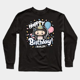 Cute Birthday Ninja Long Sleeve T-Shirt